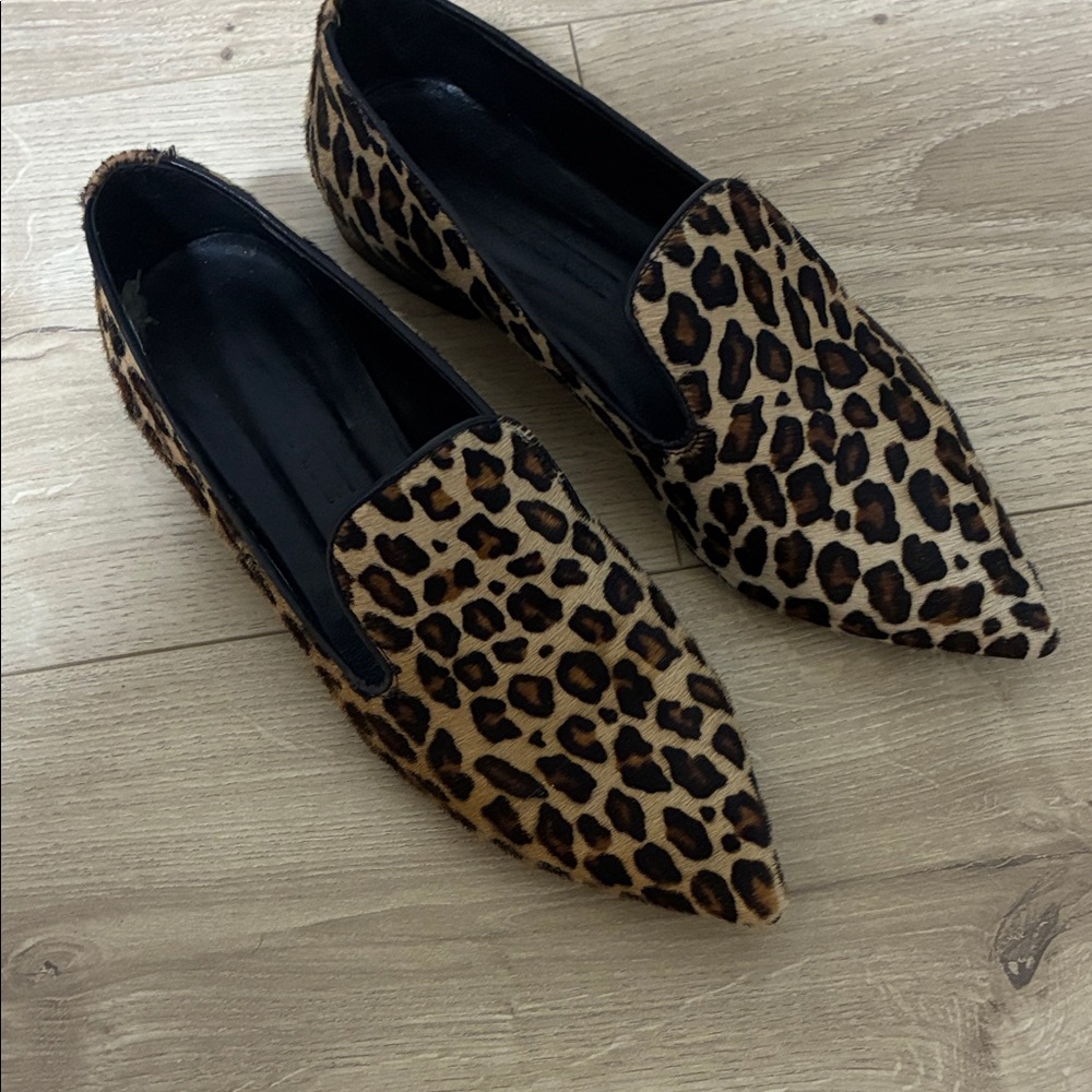Leopard Print Pointed Flats